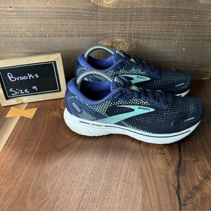 Womens‎ Brooks Ghost 14 Navy Blue Athletic Running Sneakers Shoes Size 9 B GUC